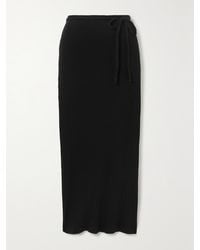Baserange - Net Sustain Brig Ribbed Cotton And Hemp-Blend Wrap Maxi Skirt - Lyst