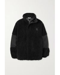 Rains - Kofu Appliquéd Shell-paneled Fleece Jacket - Lyst