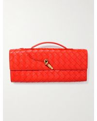 Bottega Veneta - Andiamo Small Intrecciato Leather Clutch - Lyst