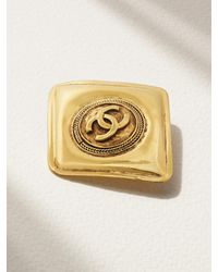 CHANEL - Plated Brooch - Lyst