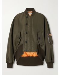 JW Anderson - Oversized Tipped Hem Rib-Trimmed Satin Bomber Jacket - Lyst