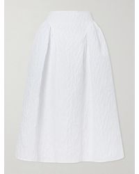 Cecilie Bahnsen - Fabiola Cotton-Blend Cloqué Midi Skirt - Lyst