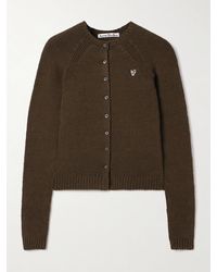 Acne Studios - Embroidered Organic Cotton-Blend Cardigan - Lyst