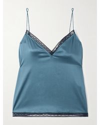Eres - Instant Lace-Trimmed Silk-Satin Camisole - Lyst