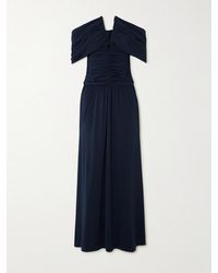 Magda Butrym - Off-The-Shoulder Ruched Jersey Dress - Lyst