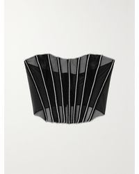Oséree - Shell Metallic Mesh Bustier Top - Lyst