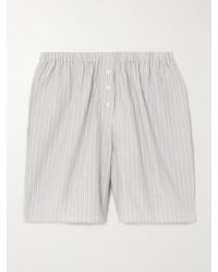 Deiji Studios - Shorts Aus Gestreifter Biobaumwollpopeline - Lyst