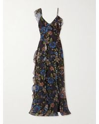 Veronica Beard - Madeline Ruffled Floral-Print Silk-Voile Maxi Dress - Lyst