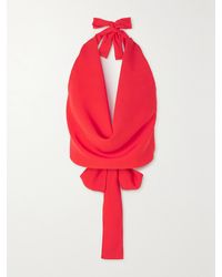 Gauchère - Open-Back Twill Halterneck Top - Lyst