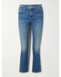 Mother - The Insider Cropped High-Rise Bootcut Jeans - Lyst