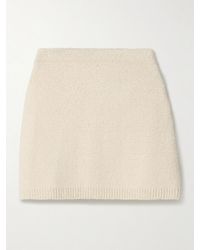 KHAITE - Darrion Brushed Silk And Cashmere-Blend Mini Skirt - Lyst