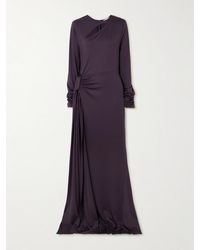 Victoria Beckham - Robe Aus Stretch-Jersey Mit Raffungen Und Cut-Out Zum Binden - Lyst