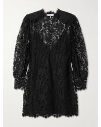 Chloé - Floral Cotton-Blend Lace Mini Dress - Lyst