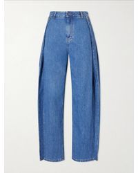 Loewe - Draped Mid-Rise Wide-Leg Jeans - Lyst