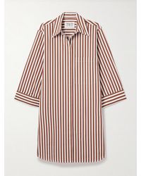 Twp - Morning After Hemdblusenkleid Aus Gestreifter Baumwollpopeline - Lyst