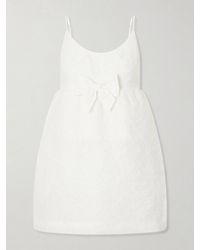 ShuShu/Tong - Bow-Detailed Taffeta Mini Dress - Lyst