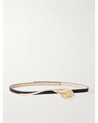 Carolina Herrera - Calla Lily Embellished Leather Belt - Lyst