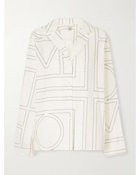 TOTEME - Embroidered Organic Cotton And Lyocell-Blend Shirt - Lyst