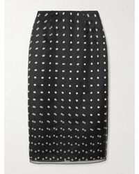 Emilia Wickstead - Bethan Layered Polka-Dot Recycled-Organza And Faille Skirt - Lyst