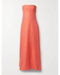 Bondi Born - Net Sustain Montenegro Trägerloses Maxikleid Aus Webstoff - Lyst