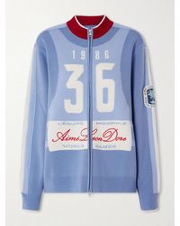 Aimé Leon Dore - Jacquard-Knit Wool Zip-Up Cardigan - Lyst