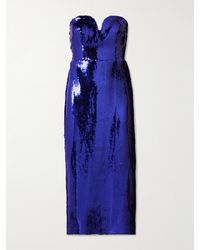 Alex Perry - Strapless Sequined Stretch-Jersey Midi Dress - Lyst