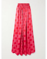 ‎Dima Ayad - Strapless Sequin-Embellished Polka-Dot Duchesse-Satin Gown - Lyst