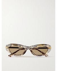 Bottega Veneta - Sonnenbrille Mit Cat-Eye-Rahmen Aus Azetat Und Goldfarbenen Details - Lyst