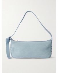 Bottega Veneta - Nodo Leather-Trimmed Suede Shoulder Bag - Lyst