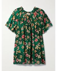 Ulla Johnson - Mini-Robe En Voile De Coton Mélangé Imprimé Gallia - Lyst