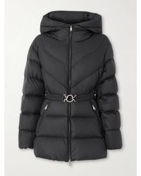 Moncler - Brosse Belted Hooded Appliquéd Quilted Shell Down Jacket - Lyst