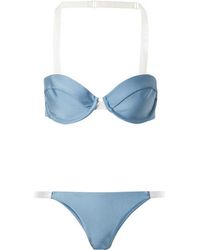 Cult Gaia Cindy Bikini Mit Bügeln Und Pvc-besätzen - Blau