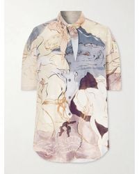 Lemaire - Scarf-Detailed Cotton Printed Blouse - Lyst