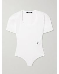 Jacquemus - The Ovalo Body Aus Geripptem Baumwoll-Jersey Mit Stickerei - Lyst