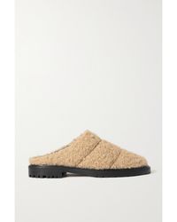 STAUD - Astro Quilted Faux Shearling Mules - Lyst