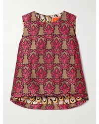 La DoubleJ - Haut Asymétrique En Jacquard De Coton Mélangé La Scala - Lyst