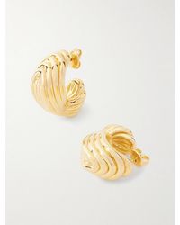 Bottega Veneta - Plated Hoop Earrings - Lyst