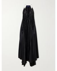 Sharon Wauchob - Draped Silk-Satin Maxi Dress - Lyst