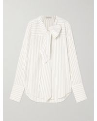 Dries Van Noten - Hemd Aus Baumwollpopeline Mit Nadelstreifen Und Schluppe - Lyst