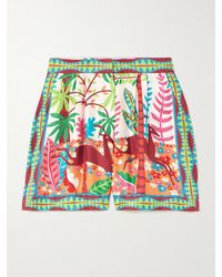 Emporio Sirenuse - Louis Barthélemy Shorts Aus Bedrucktem Seiden-Twill Mit Falten - Lyst