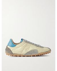 Maison Margiela - Sprinter Leather And Brushed Suede-Trimmed Shell Sneakers - Lyst