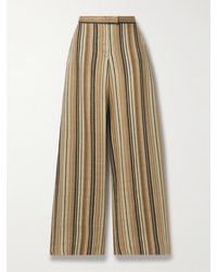 Lisa Marie Fernandez - Striped Linen-Blend Wide-Leg Pants - Lyst