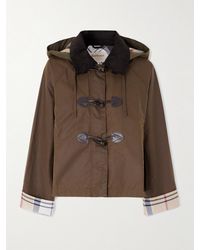 Barbour - Myra Leather-Trimmed Cotton Hooded Jacket - Lyst