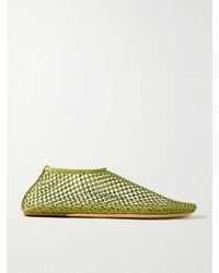 Christopher Esber - Minette Crystal-Embellished Mesh Ballet Flats - Lyst
