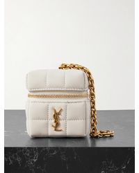 Saint Laurent - Pochette En Cuir À Surpiqûres Cassandre Matelassé Carré Mini - Lyst