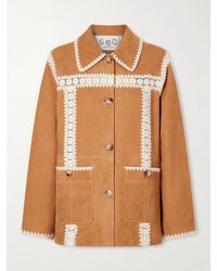 Sea - Irena Embroidered Suede Jacket - Lyst