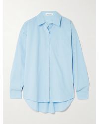 Frankie Shop - Ornella Oversized Asymmetric Cotton-Poplin Shirt - Lyst