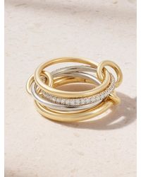Spinelli Kilcollin - Callista Set Of Four Sterling And 18-Karat Diamond Rings - Lyst