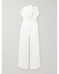 ANDRES OTALORA - A Flor De Piel Appliquéd Cotton And Tencel Lyocell-Blend Twill Jumpsuit - Lyst