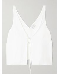 Deiji Studios - Two Part Tie-Detailed Linen Top - Lyst